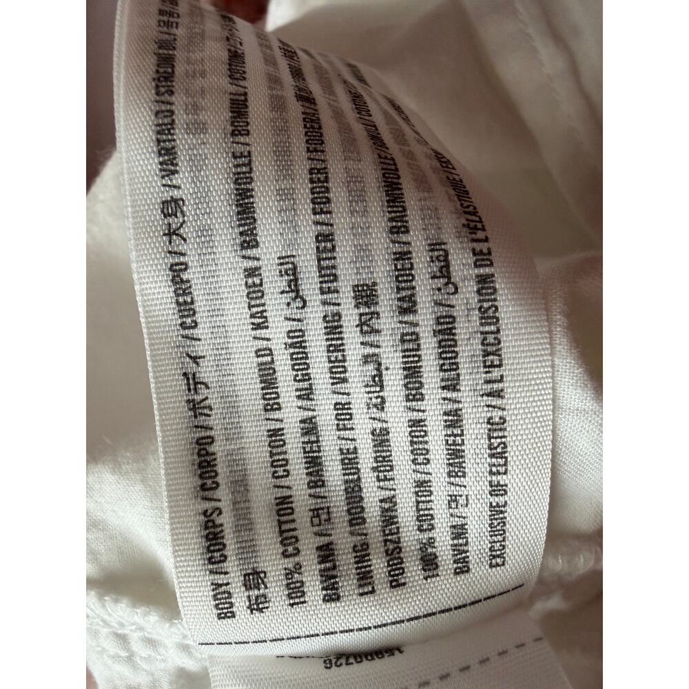 Abercrombie & Fitch White Tie Front Mini Dress Size M | Summer Linen Blend - Picture 4 of 6